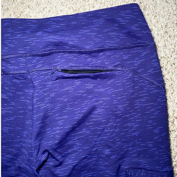 Duluth Trading -Royal Blue Heathered -Flare Yoga Pants - Picture 6 of 14